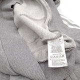 Adidas Vintage Pullover Hoodie Grey Cotton Classic Hooded Sweatshirt Women Size 34, detail view 4, image 6 of 9