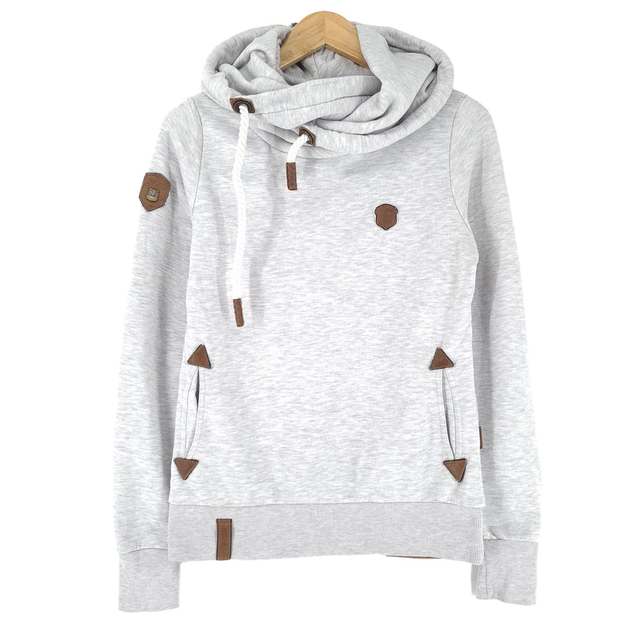 Naketano Pullover sweat à capuche coton gris classique à capuche sweat Femme taille M