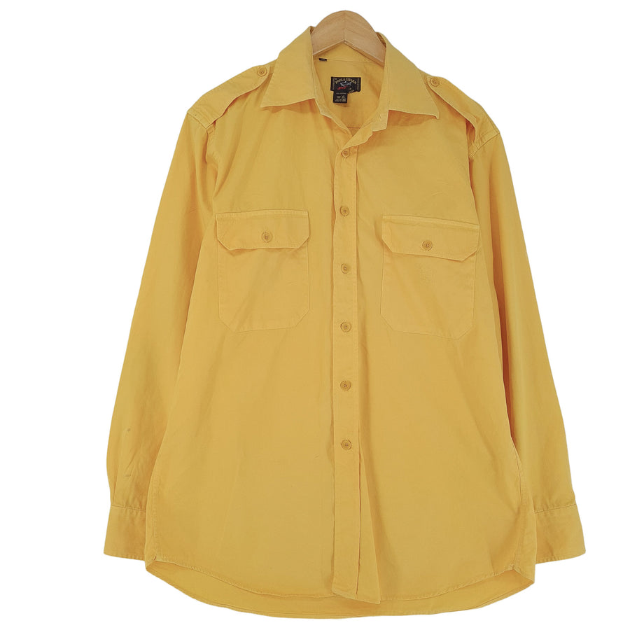 Paul & Shark Vintage męska koszula Yellow bawełna z guzikami codzienne na co dzień rozmiar 40