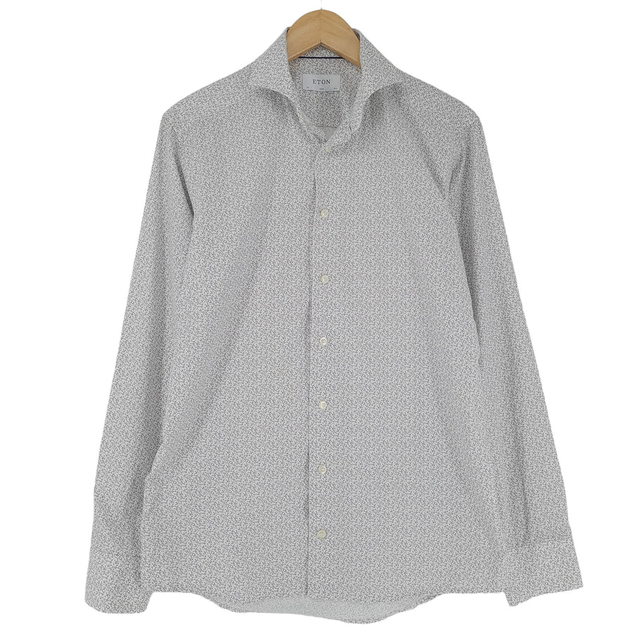 Eton Mens Formal Shirt Floral Cotton Business Slim Fit Size 15.5 39