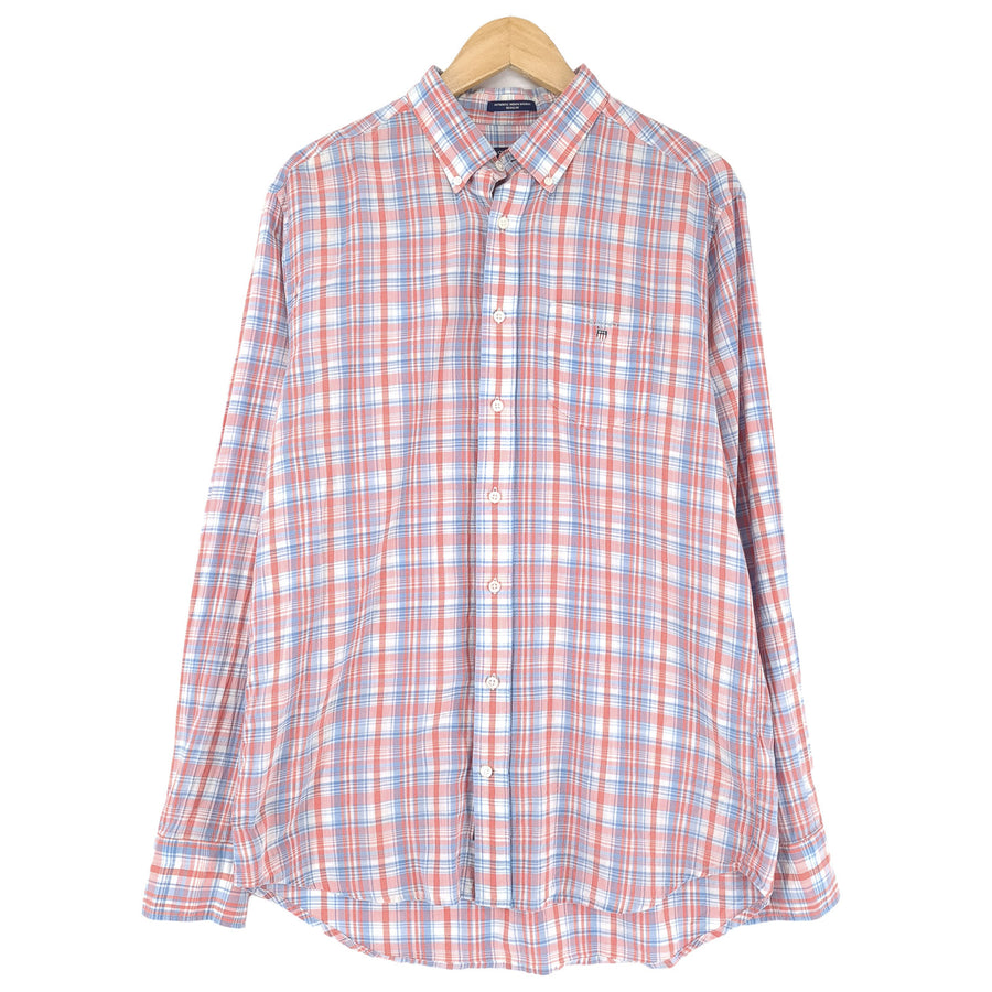 Gant Herren-Businesshemd kariert Business Button Down Office Größe 16.5 41