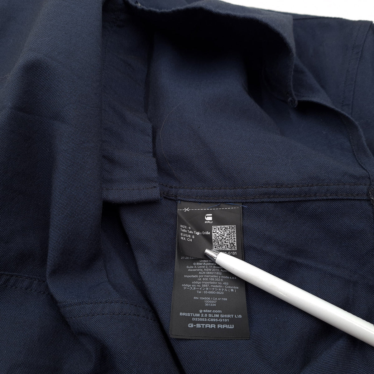 G-Star Mens Shirt Blue Cotton Button Up Slim Fit Casual Everyday Size S, detail view 3, image 5 of 8