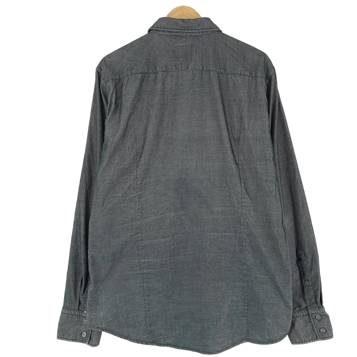 Hugo Boss Vintage Mens Shirt Grey Button Up Casual Everyday Classic Size XL, detail view 1, image 3 of 11