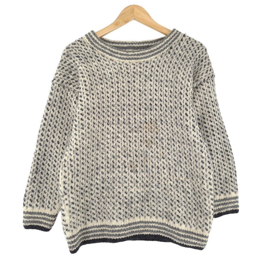 Nordic pull Scandinavian motif Fair Isle Vintage Warm maille Femme taille S