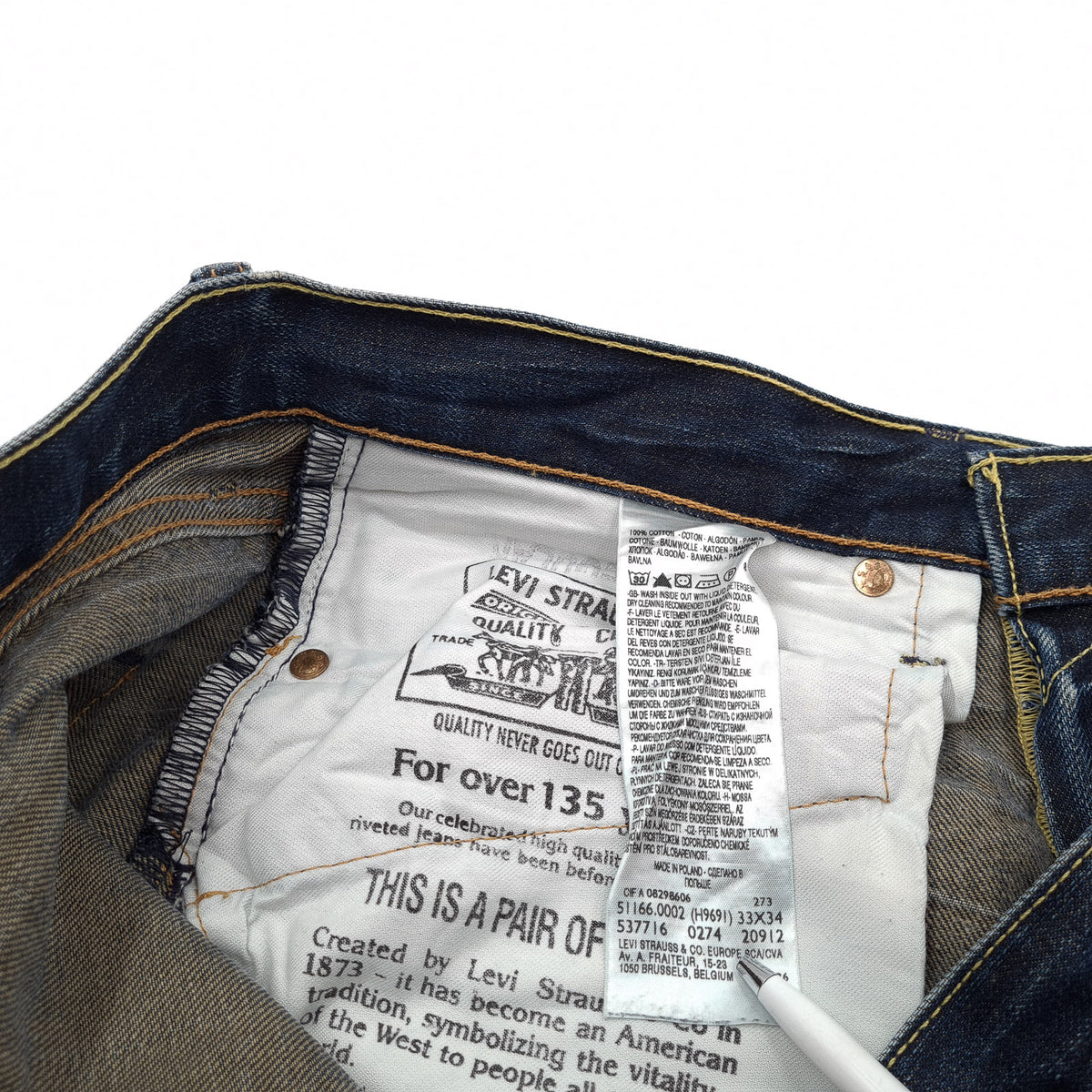 Levi's Jeans 511 Men Slim Straight Size W33 L34, detail view 5, image 7 of 8