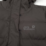 Jack Wolfskin Vintage Puffer Down Jacket Grey Water Resistant Hooded Women Size XS, detail view 3, image 5 of 9