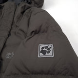 Jack Wolfskin Vintage Puffer Down Jacket Grey Water Resistant Hooded Women Size XS, detail view 4, image 6 of 9