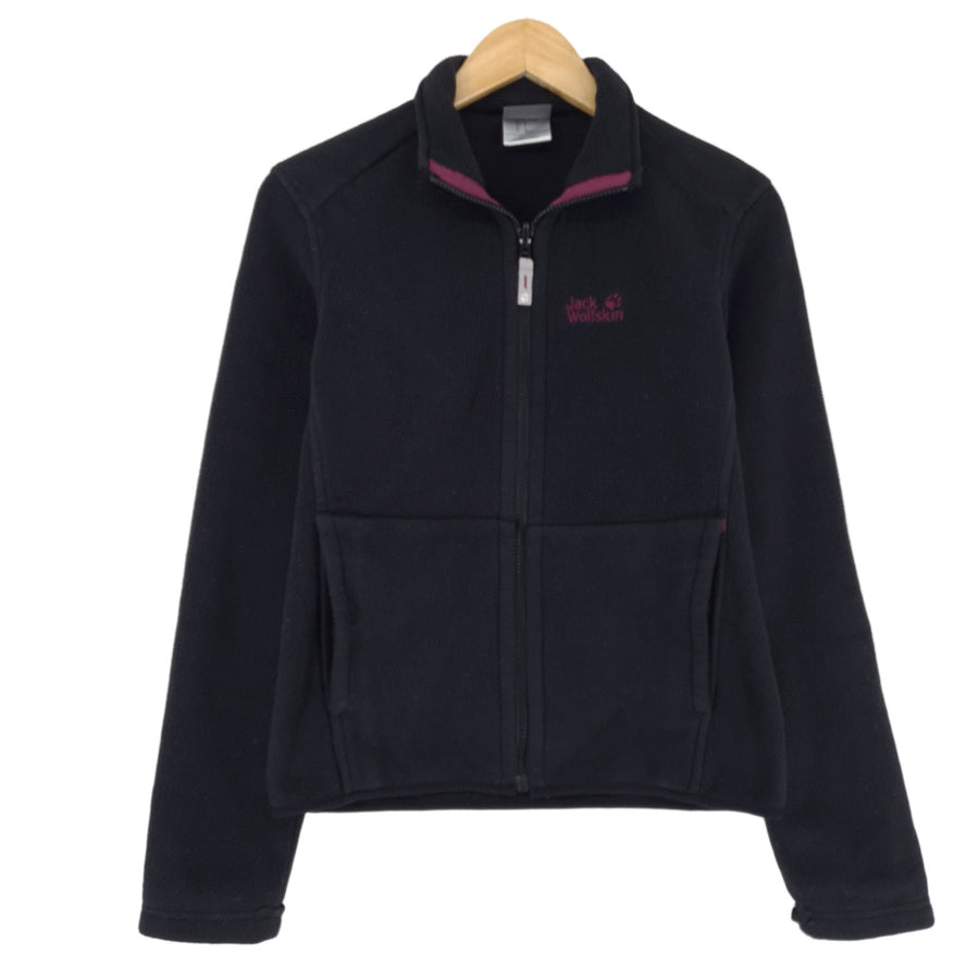 Jack Wolfskin Vintage polaire veste noir Microfleece zippé Outdoor Femme taille S