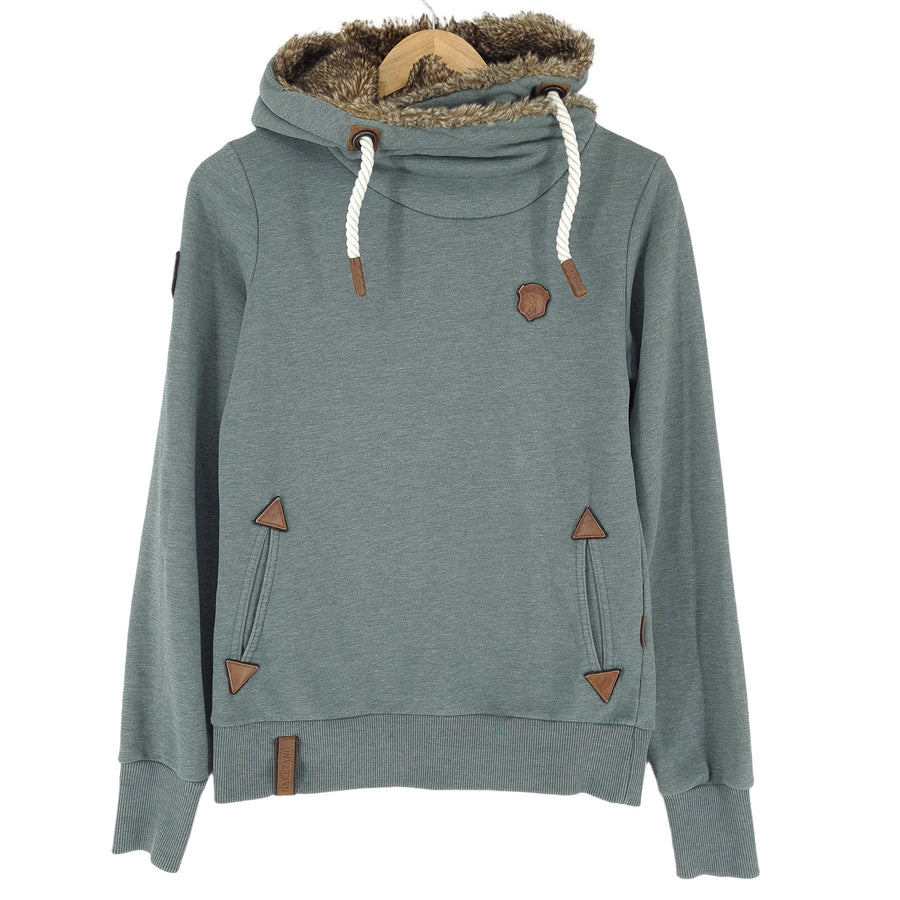 Naketano Vintage Pullover sweat à capuche coton gris classique à capuche sweat Femme taille S