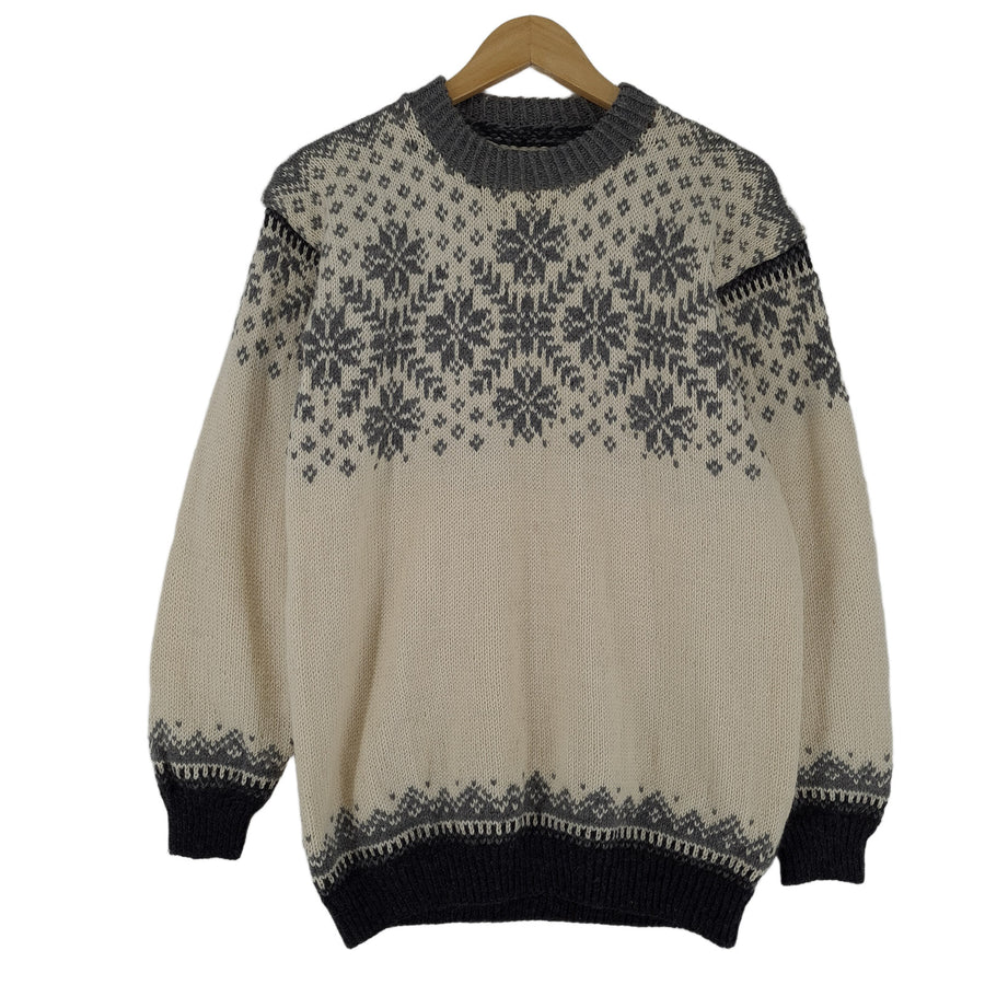 Nordic pull Scandinavian motif Fair Isle Vintage Warm maille Femme taille M