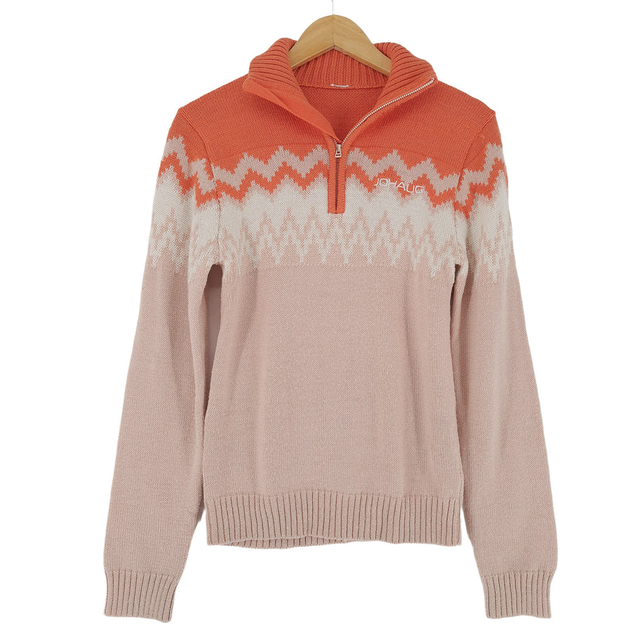 Nordic Pullover Scandinavian Fair-Isle-Muster Vintage Warm Strick Damen Größe S