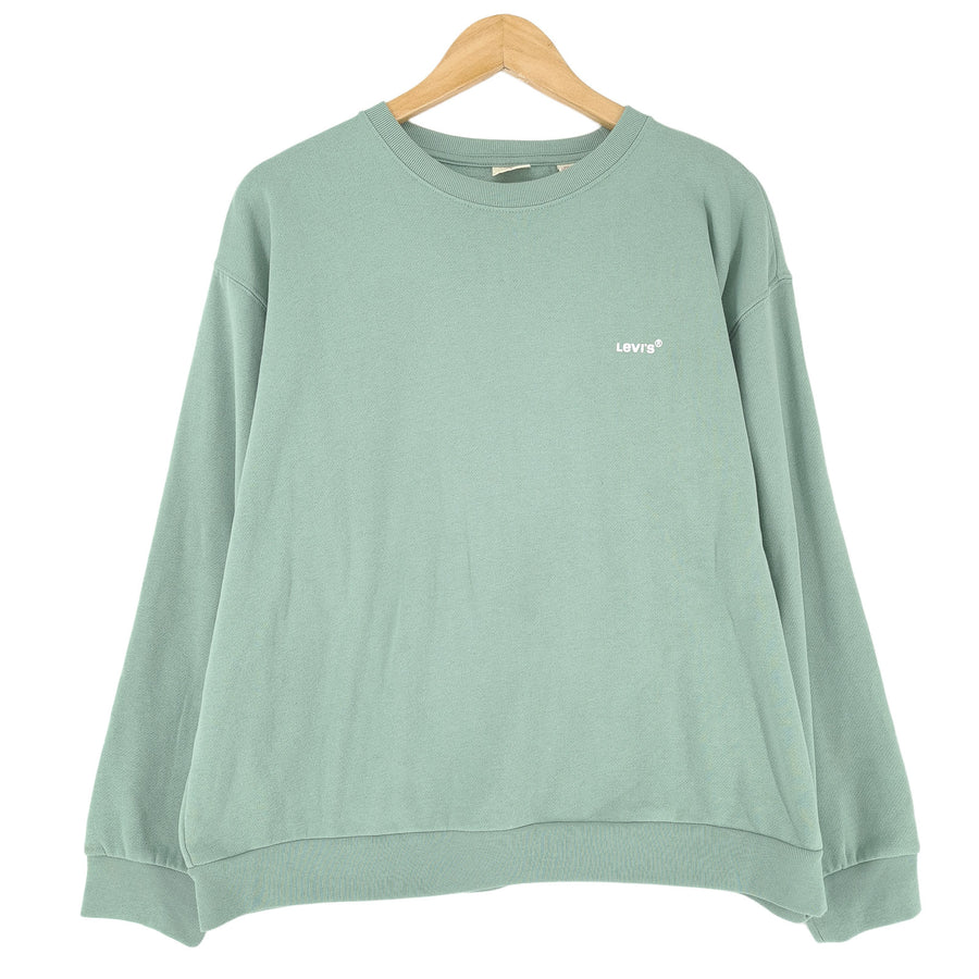 Levi's Vintage Sweatshirt grün Relaxed Fit Pullover Crew Sweat Freizeit Damen Größe M