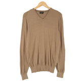 Massimo Dutti Vintage Mens Pullover Sweater Brown Classic Knit Size M, front view, image 1 of 8