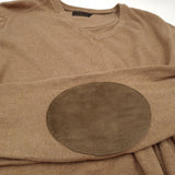 Massimo Dutti Vintage Mens Pullover Sweater Brown Classic Knit Size M, detail view 5, image 7 of 8