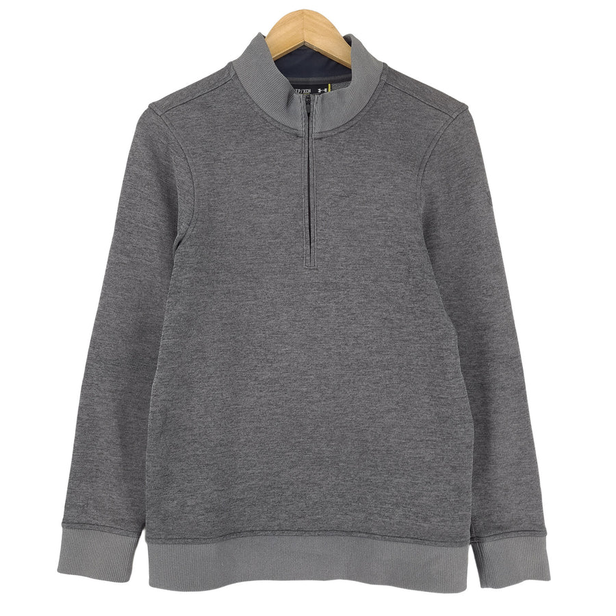 Under Armour Vintage Femme quart de zip sweat gris coupe décontractée pull taille XS