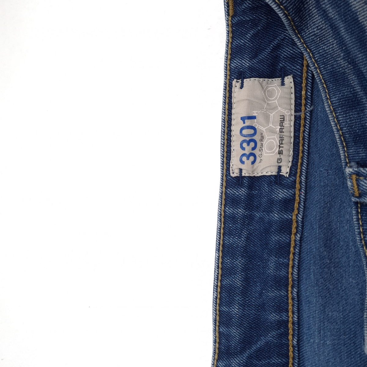 Vintage G-Star Jeans 3301 Low Tapered Men Stretch Regular Size W29 L32, detail view 3, image 5 of 9