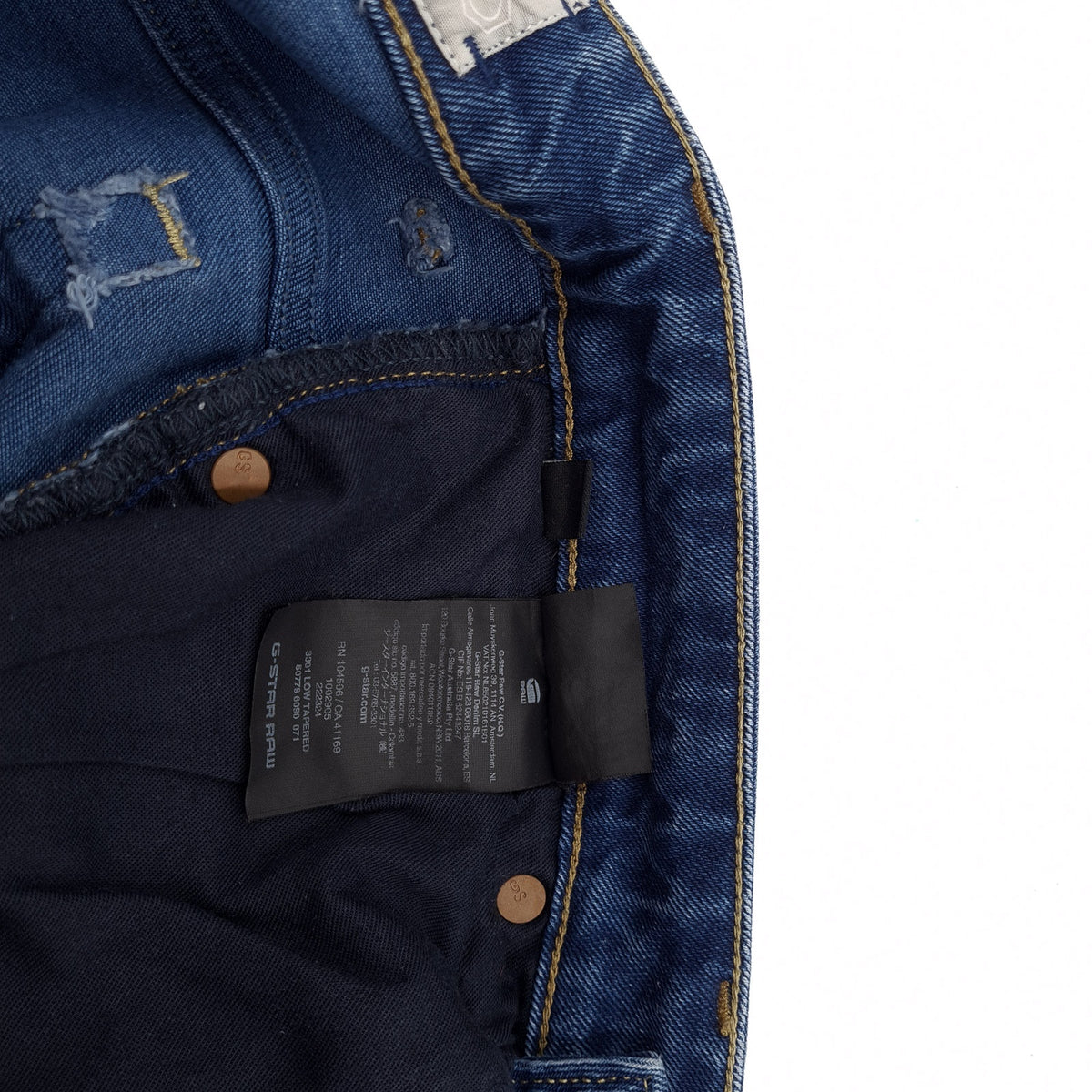 Vintage G-Star Jeans 3301 Low Tapered Men Stretch Regular Size W29 L32, detail view 6, image 8 of 9