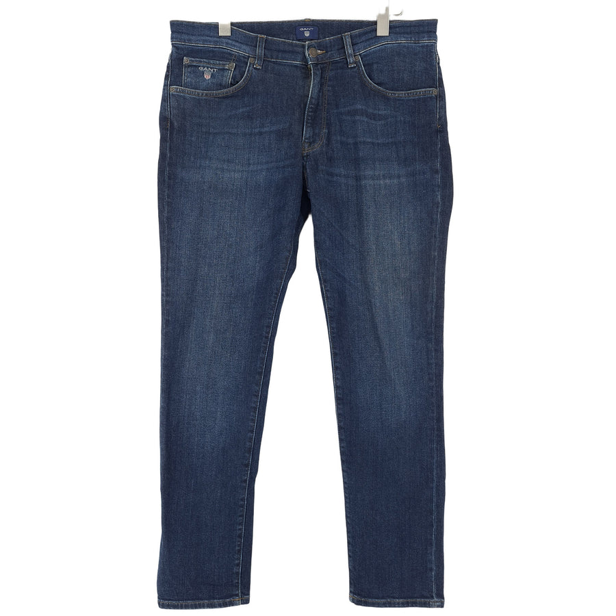Vintage Gant jeans slim dritto Uomo elasticizzato taglia W35 L32