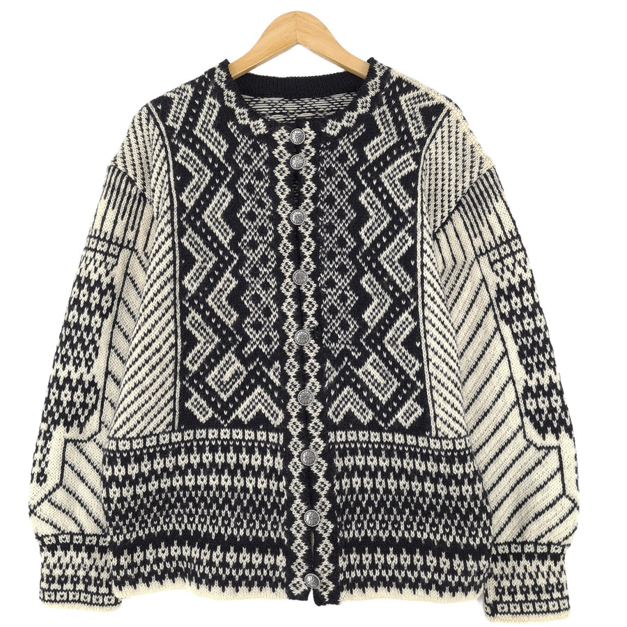 gilet Nordic Scandinavian motif Fair Isle Vintage Warm maille Femme taille 3XL