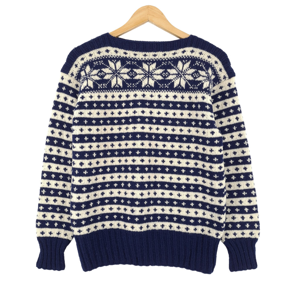 Nordic pull Scandinavian motif Fair Isle Vintage Warm maille Femme taille S