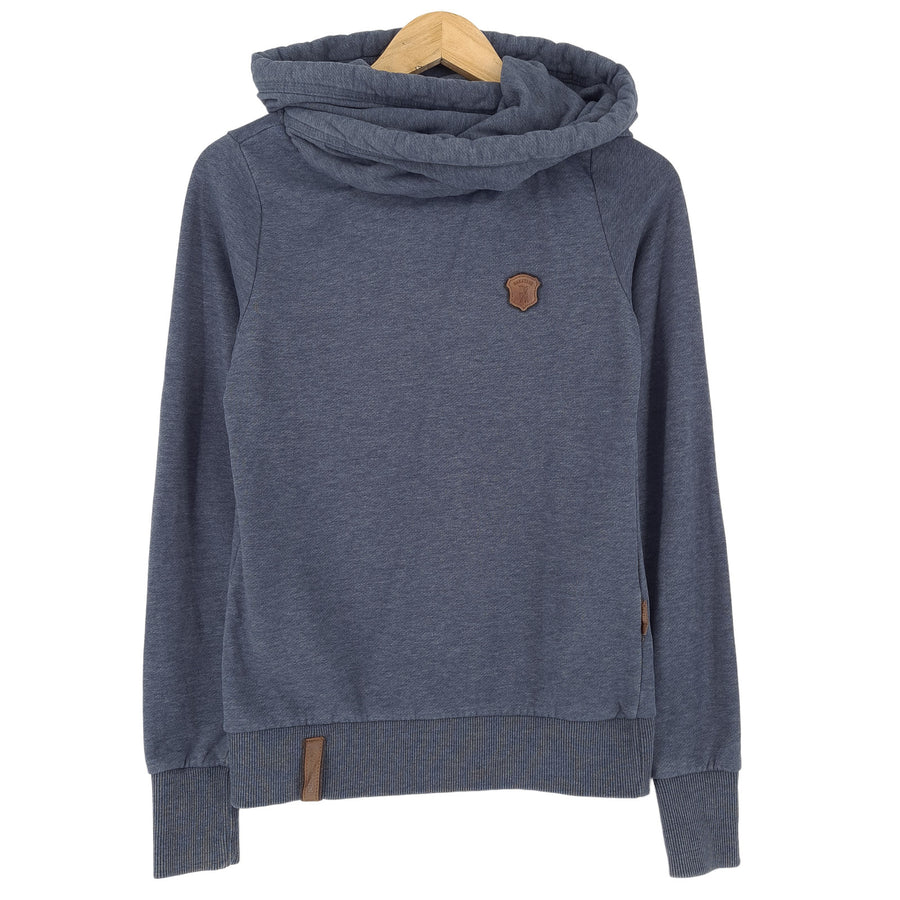 Naketano Vintage Femme Pullover sweat à capuche coton bleu coupe slim classique taille S
