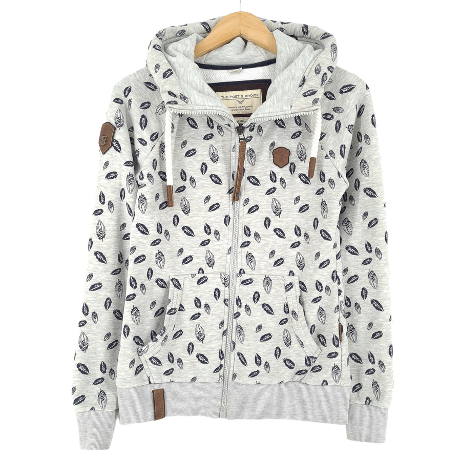 Naketano Vintage Zip sweat à capuche coton gris classique à capuche sweat Hood Femme taille S