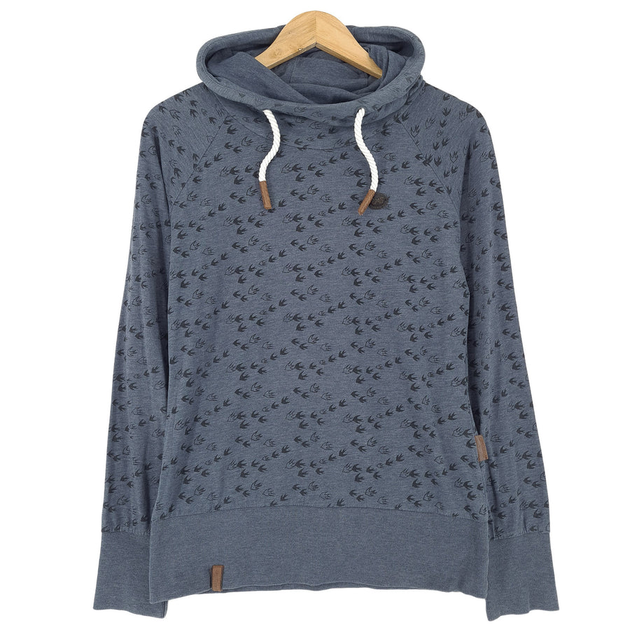 Naketano Vintage Pullover sweat à capuche coton gris classique Femme taille M
