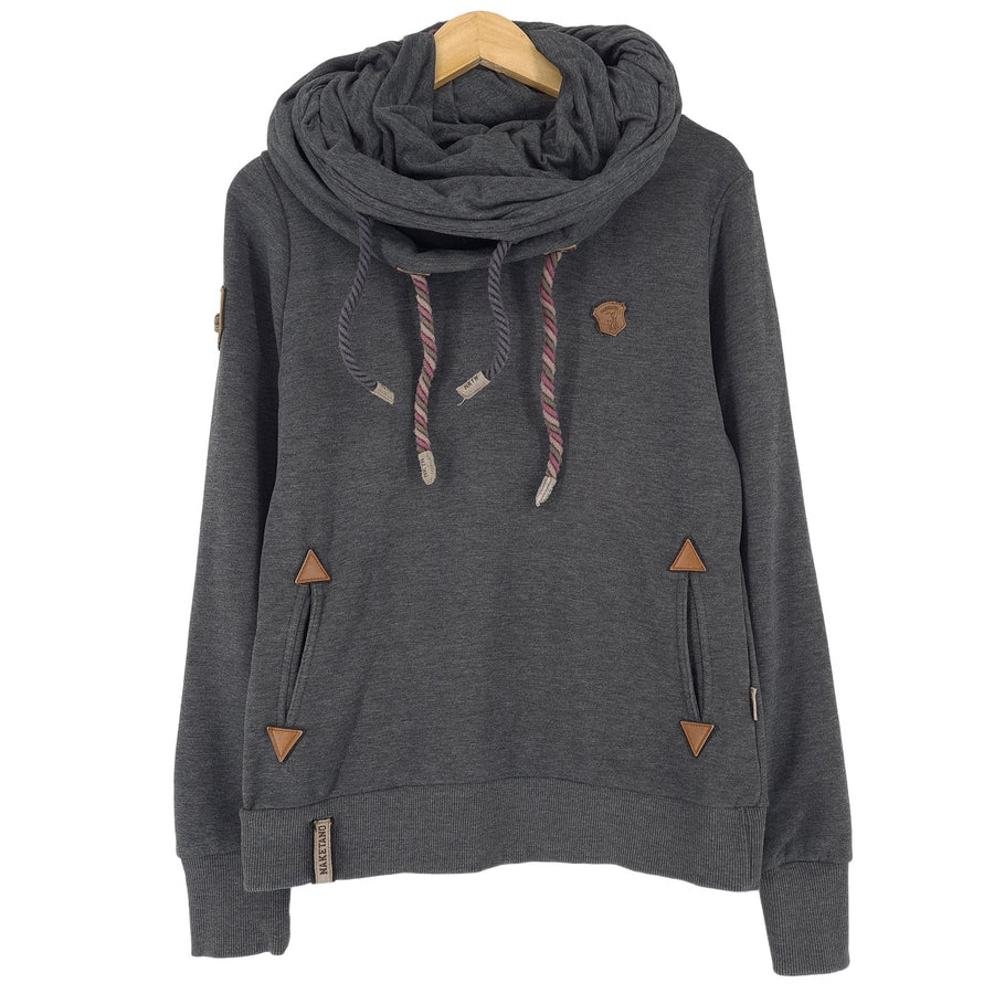 Naketano Vintage Pullover sweat à capuche coton gris classique à capuche sweat Femme taille M
