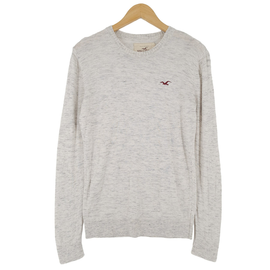 Hollister Vintage Pullover pull coton gris classique maille Knitwear Femme taille XS