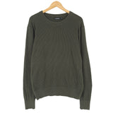 J.Lindeberg Vintage Mens Pullover Sweater Green Cotton Classic Knit Knitwear Size L, front view, image 1 of 6