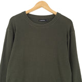 J.Lindeberg Vintage Mens Pullover Sweater Green Cotton Classic Knit Knitwear Size L, back view, image 2 of 6