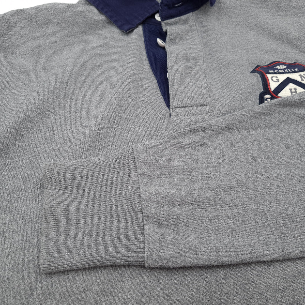 Gant Vintage Mens Sweatshirt Grey Cotton Classic Jumper Crew Sweat Casual Size M, detail view 5, image 7 of 7