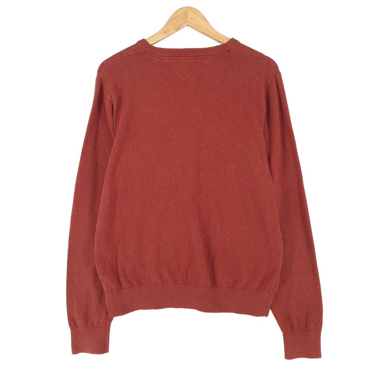 Tommy Hilfiger Vintage Mens Pullover Sweater Red Cotton Classic Knit Size M, detail view 1, image 3 of 7