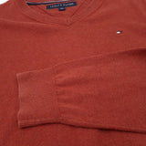 Tommy Hilfiger Vintage Mens Pullover Sweater Red Cotton Classic Knit Size M, detail view 5, image 7 of 7