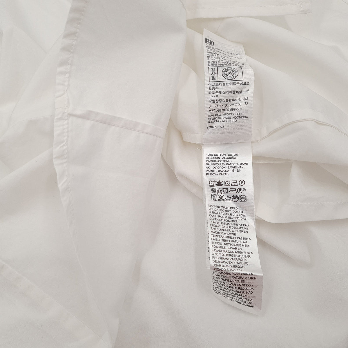 Levi's Blouse White Cotton Smart Top Elegant Office Workwear Women Size XS, detail view 6, image 8 of 10