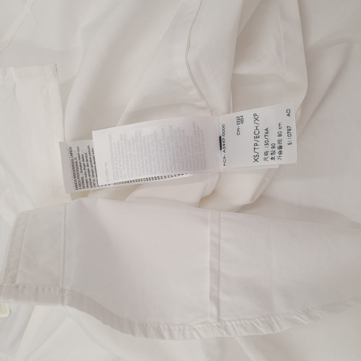 Levi's Blouse White Cotton Smart Top Elegant Office Workwear Women Size XS, detail view 7, image 9 of 10