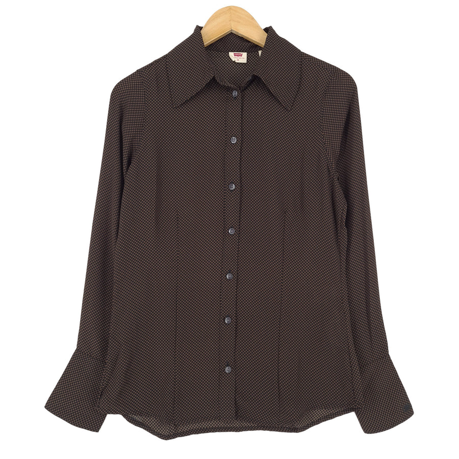 Levi's Vintage Hemd geometrisch mit Knopfleiste Freizeit Alltag klassisch Damen Größe XS