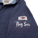 Camp David Vintage Mens Shirt Blue Polka Cotton Button Up Fitted Casual Size M, detail view 6, image 8 of 10