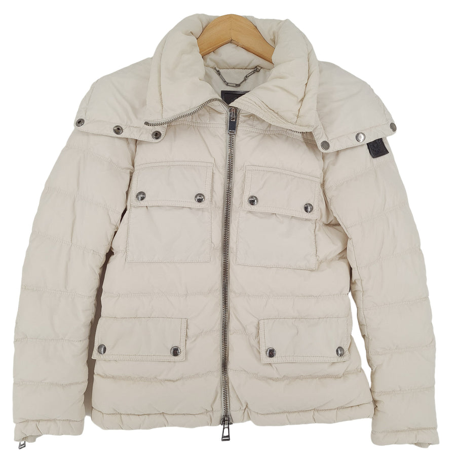 Belstaff Vintage doudoune Beige à capuche Quilted Insulated Winter Femme taille 40