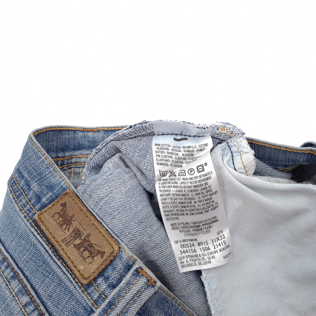 Vintage Levi's Jeans 524 Men Stretch Slim Straight Size W31 L32, detail view 4, image 6 of 6