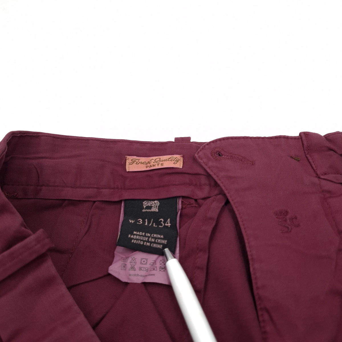 Scotch & Soda Men Chino Pants Trousers Bowie Slim Stretch Size W31 L34, detail view 6, image 8 of 9