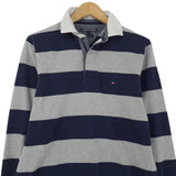 Tommy Hilfiger Vintage Mens Sweatshirt Striped Jumper Crew Sweat Casual Size S, back view, image 2 of 6