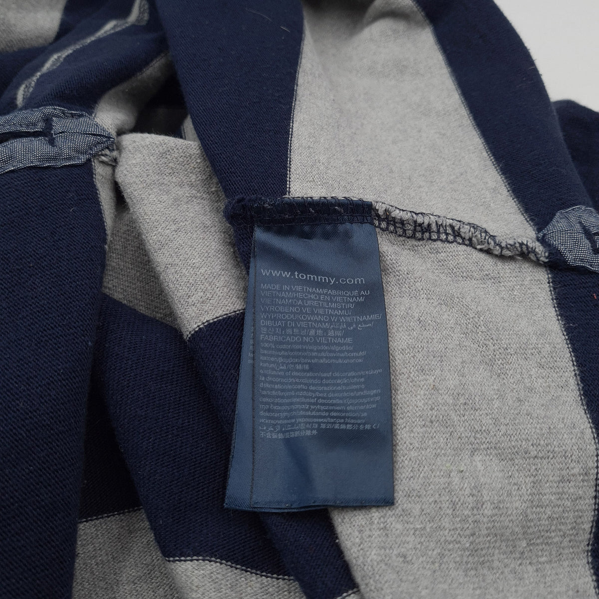 Tommy Hilfiger Vintage Mens Sweatshirt Striped Jumper Crew Sweat Casual Size S, detail view 3, image 5 of 6