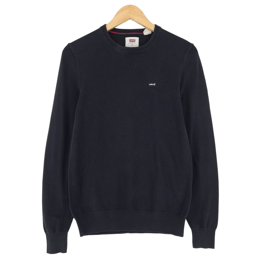 Levi's Vintage Pullover schwarze Baumwolle klassisch Strick Knitwear Damen Größe XS