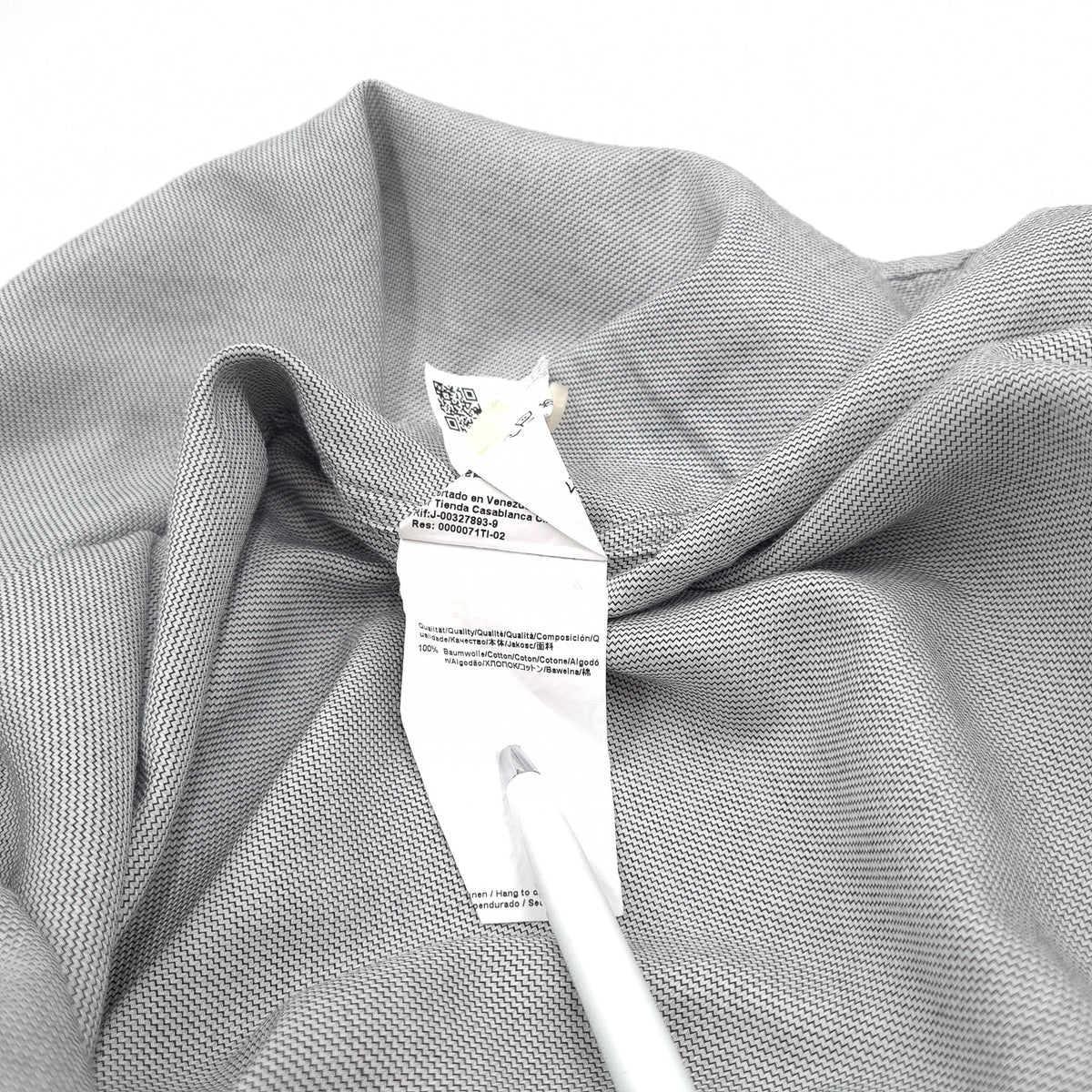 Hugo Boss Mens Formal Shirt Grey Cotton Business Button Down Size 40 15 3/4, detail view 5, image 7 of 8