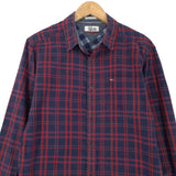 Tommy Hilfiger Vintage Mens Shirt Plaid Button Up Casual Everyday Classic Size M, back view, image 2 of 8