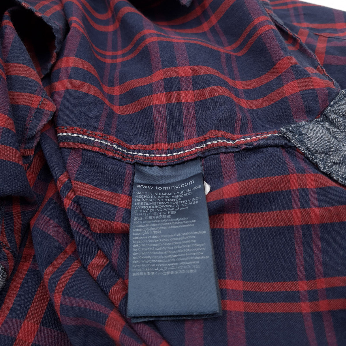 Tommy Hilfiger Vintage Mens Shirt Plaid Button Up Casual Everyday Classic Size M, detail view 4, image 6 of 8