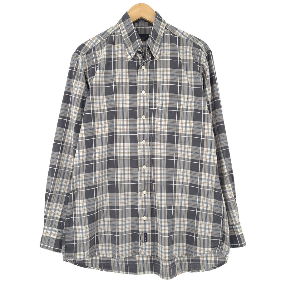Gant camicia da uomo in cotone a quadri con bottoni casual quotidiano classico taglia L