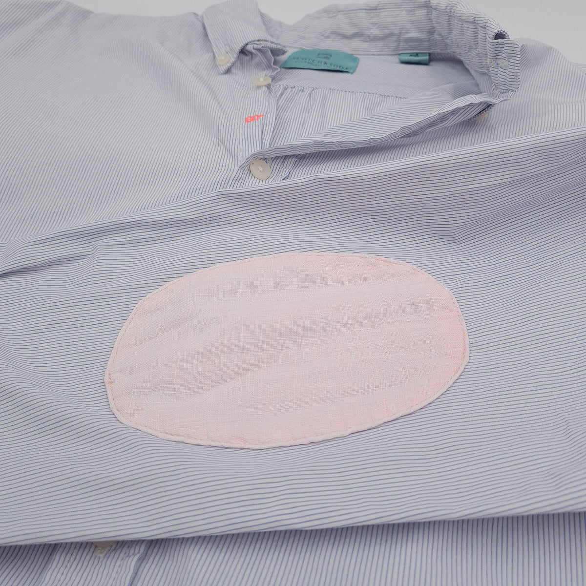Scotch & Soda Vintage Mens Shirt Striped Cotton Button Up Casual Everyday Size L, detail view 5, image 7 of 9