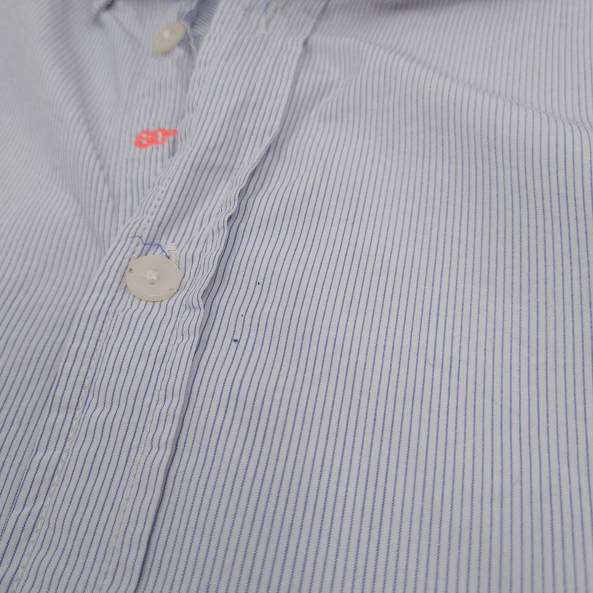 Scotch & Soda Vintage Mens Shirt Striped Cotton Button Up Casual Everyday Size L, detail view 7, image 9 of 9